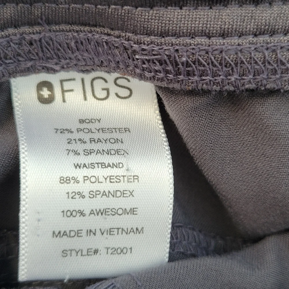 Figs Men's Axim Cargo Technical Collection Scrub Pants Gray Blue L